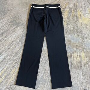 Helmut Lang trousers black dress pants 100% wool wide straight leg size 6